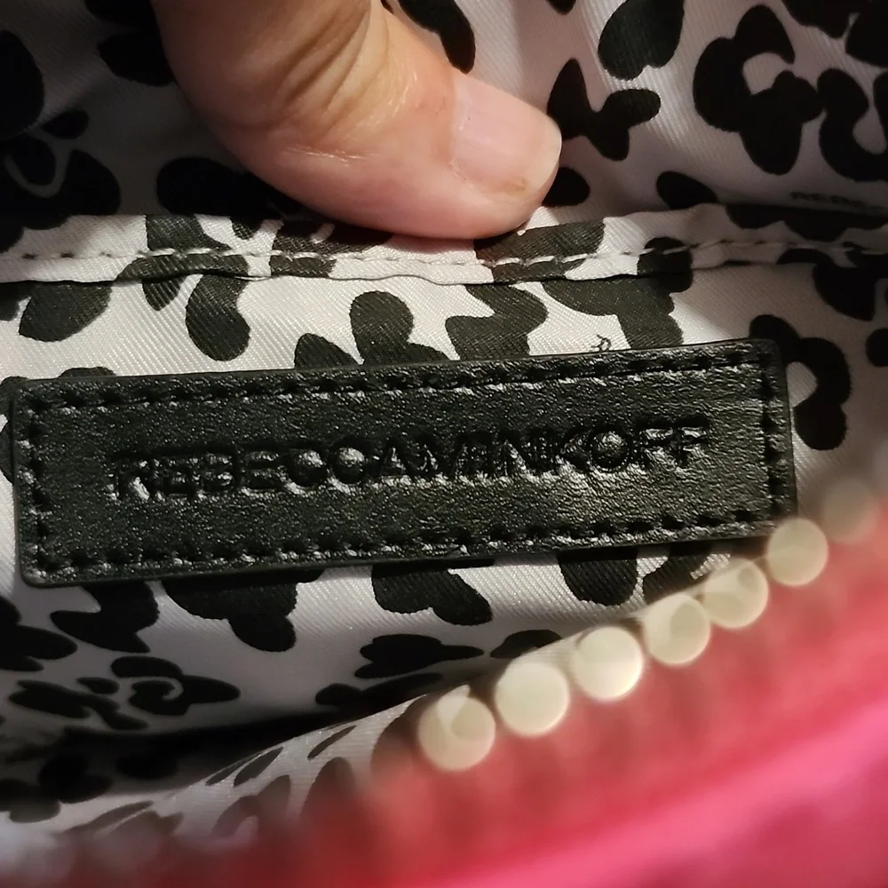 Rebecca Minkoff Bright Pink Leather Purse. 28 Long, 9x6 Body. Excellent Used. - Picture 7 of 8